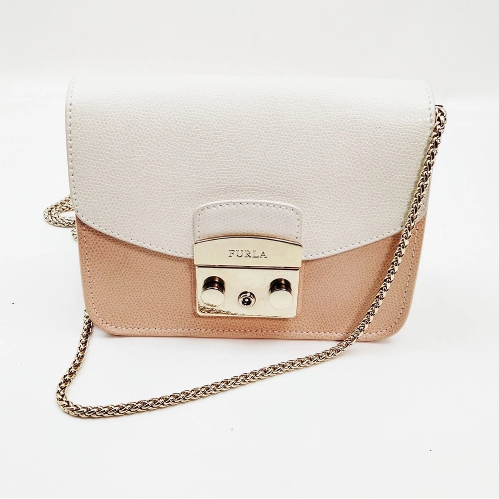 FURLA Shoulder Bag  Pink Leather crossbody bag with interchangeable covers - Picture 2 of 9